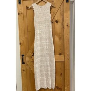 Olive + Oak Cream Crotchet Maxi Dress